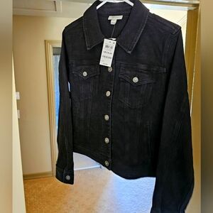 Style & Co Black Jean Jacket, new, tags on